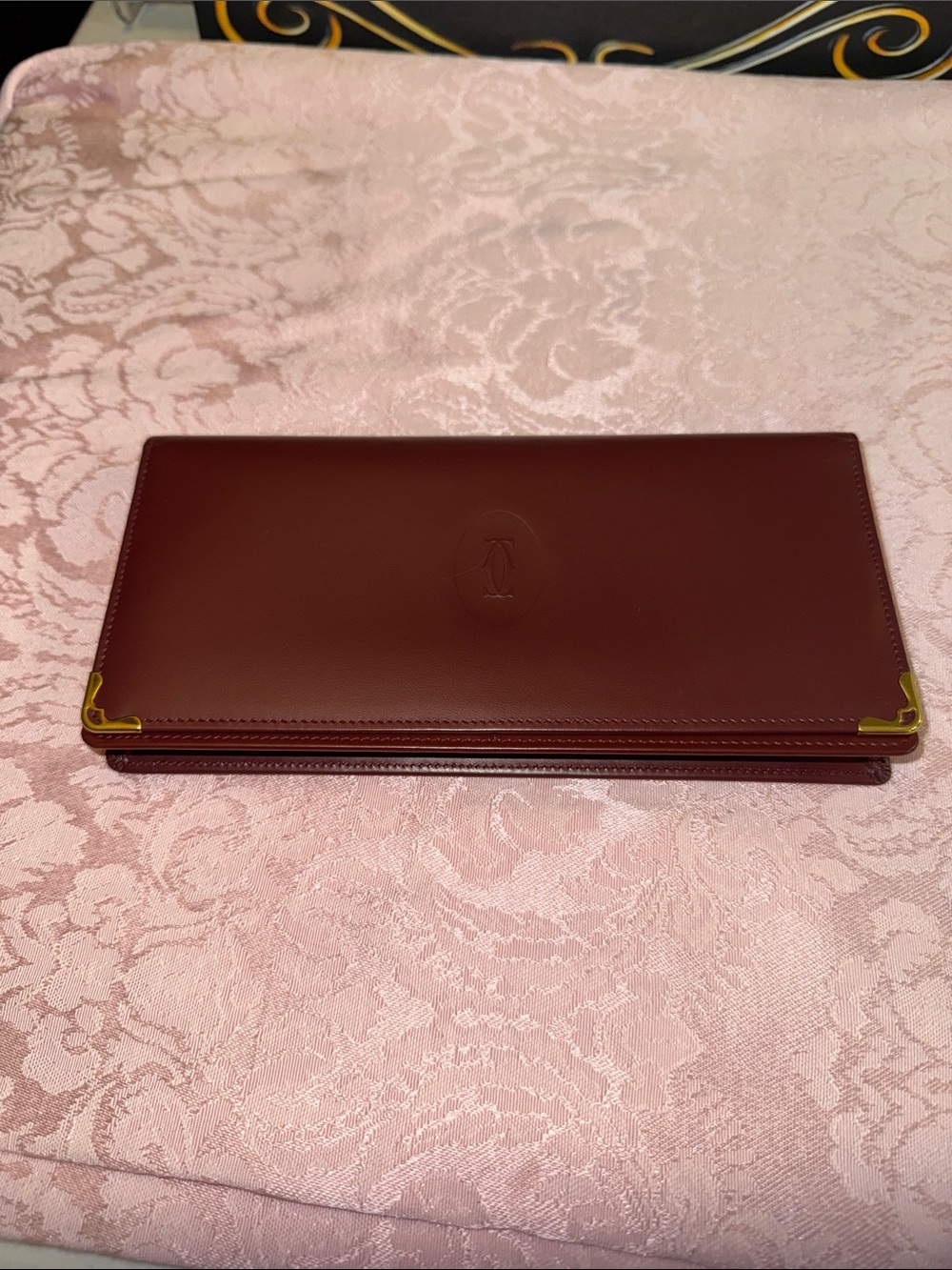 Cartier Leather Billfold Wallet - Burgundy
